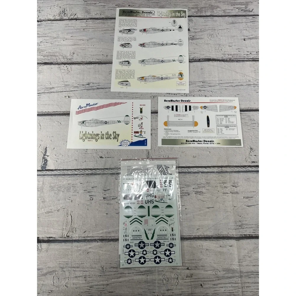 AeroMaster 1/48 LIGHTNINGS IN THE SKY PART II Decal 48-350 New